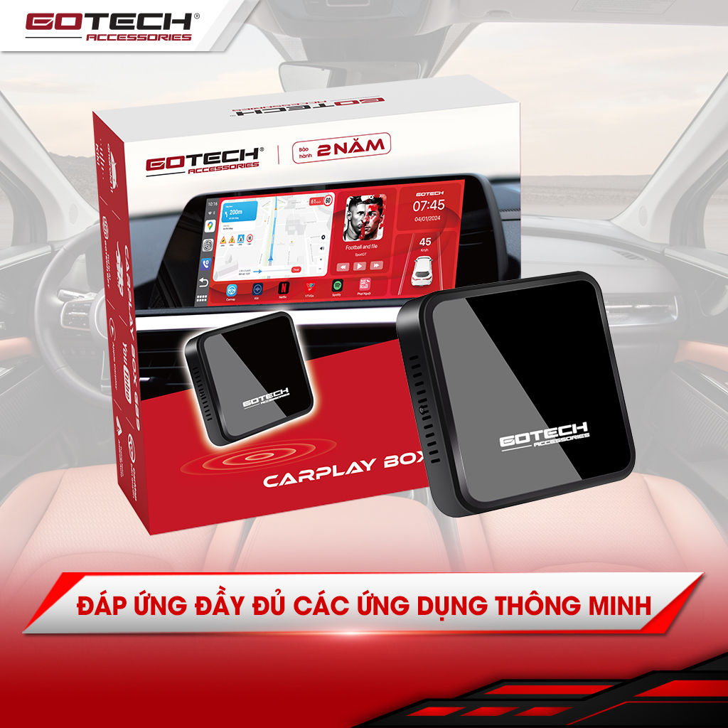 Carplay Box Gotech GB7 mang những tính năng thông minh lên màn hình zin ô tô