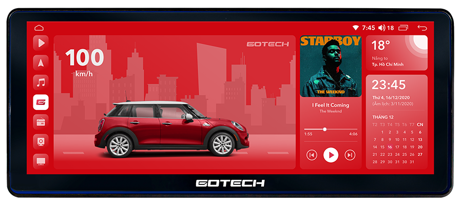 Màn hình ô tô thông minh Gotech GT12.3i siêu lớn, trải nghiệm siêu đã