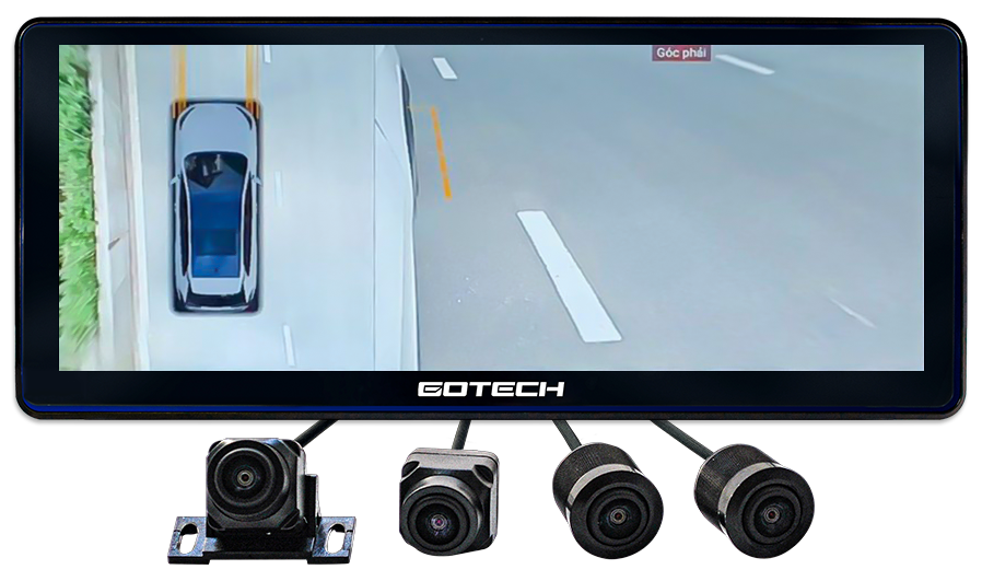 Màn hình ô tô Gotech GT12.3i 360 tích hợp hệ thống camera 360 độ