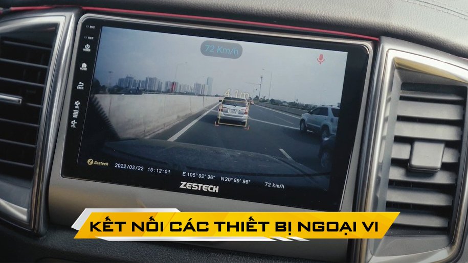 Tích hợp an toàn với camera hành trình, camera lùi,...