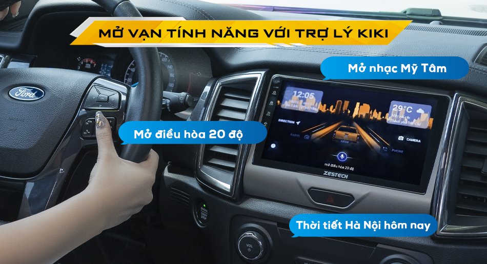 Màn hình Zestech ZX10 cao cấp điều khiển giọng nói nhạy bén