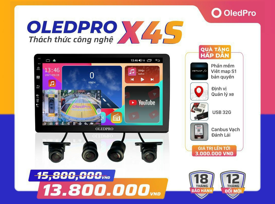 Màn Hình Liền Camera 360 OledPro X4S Cao Cấp