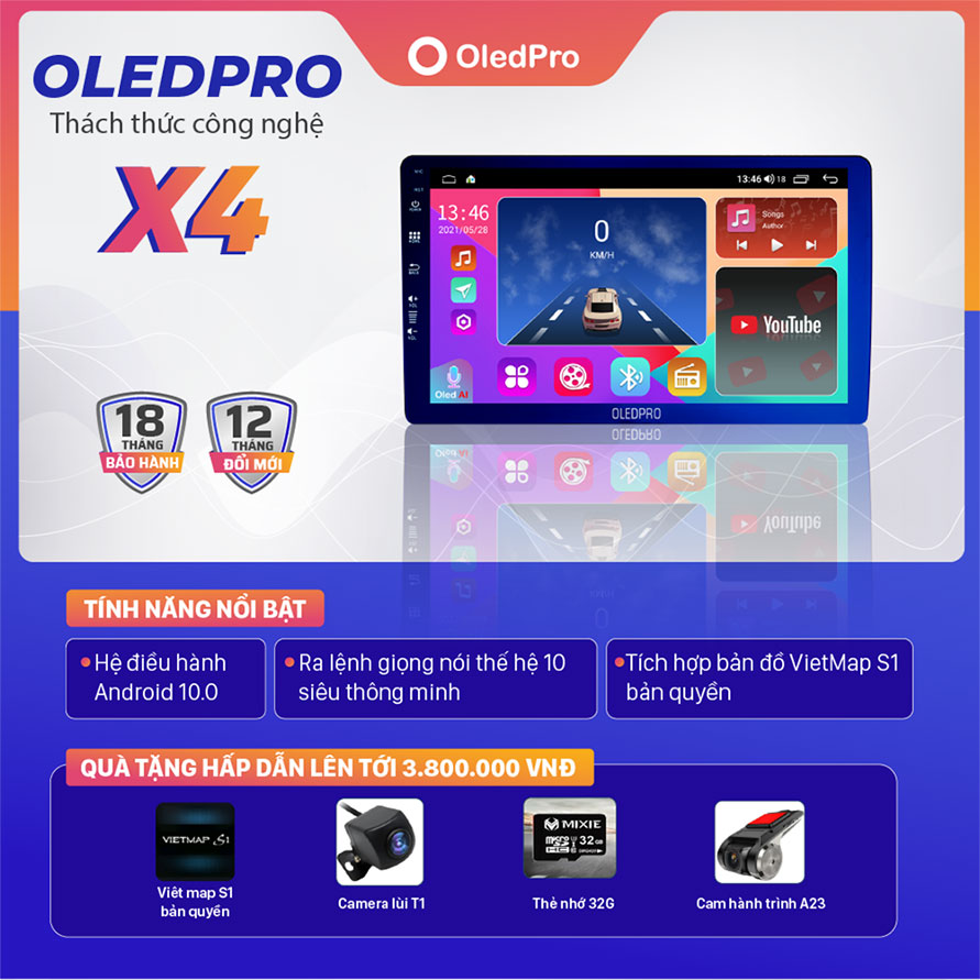 Màn Hình DVD Android OledPro X4 New