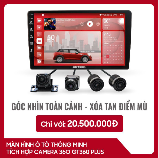 MÀN HÌNH Ô TÔ THÔNG MINH GOTECH GT360 PLUS