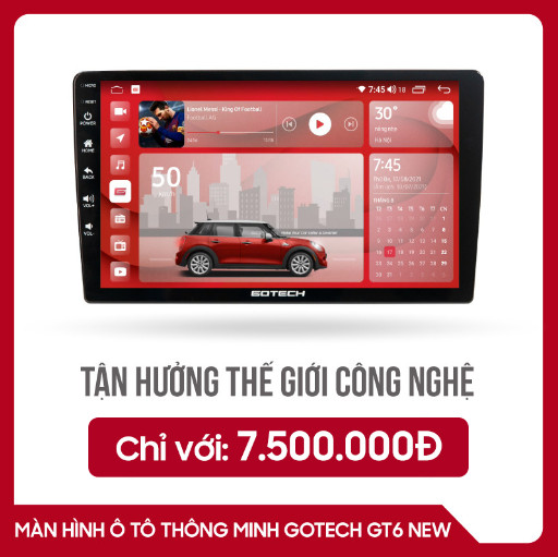 MÀN HÌNH Ô TÔ THÔNG MINH GOTECH GT6 NEW