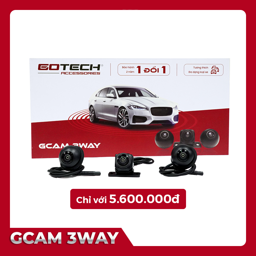 Camera 3 mắt ô tô Gotech GCAM-3WAY