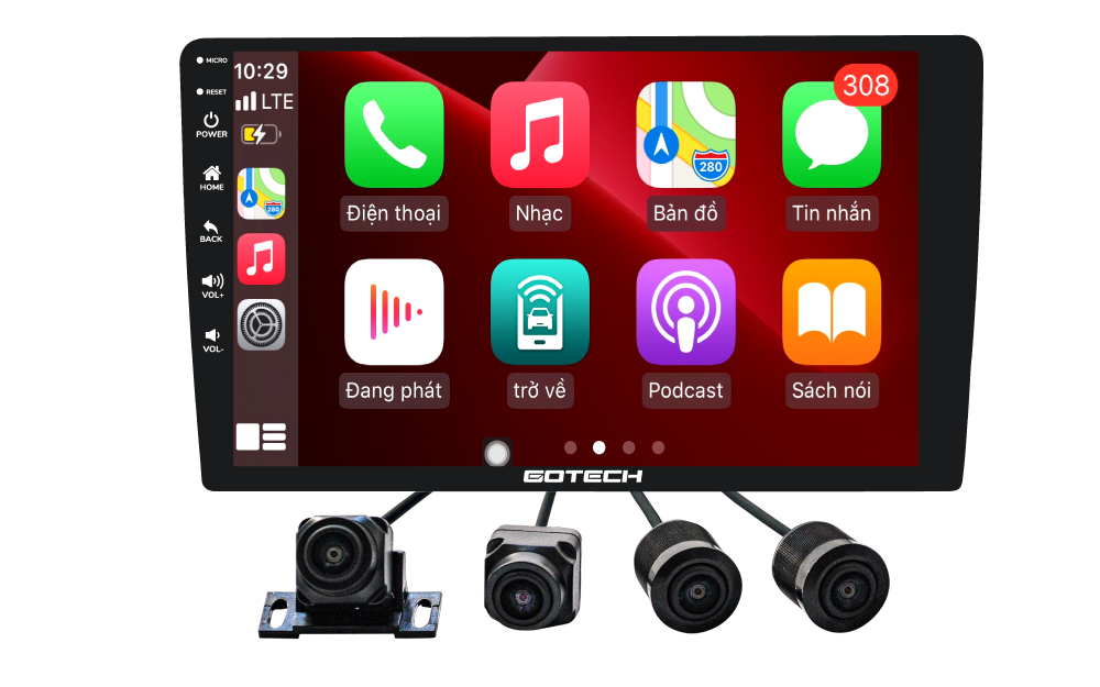 Kết nối Apple Carplay có dây, sử dụng các tính năng trên iPhone
