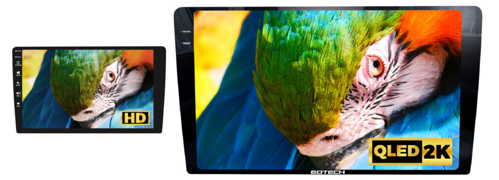 Màn hình ô tô android GT2K Pro 360 QLED 2K sắc nét