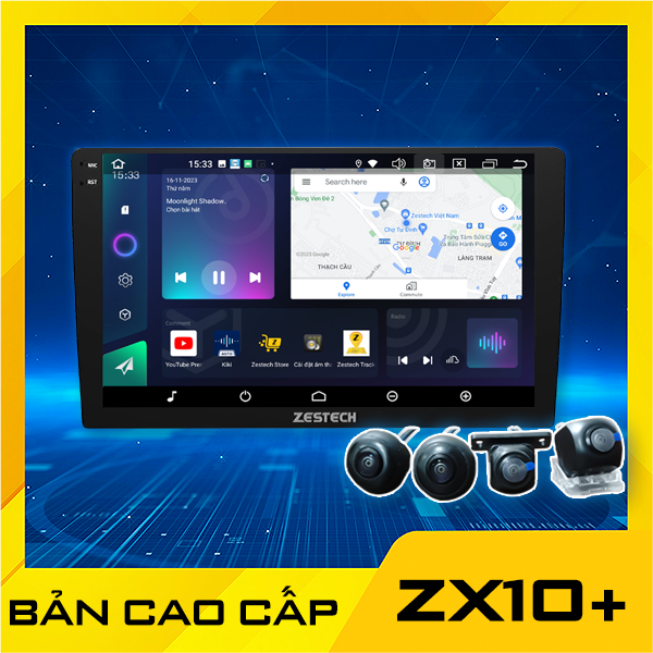 MÀN HÌNH Ô TÔ ANDROID ZESTECH ZX10+ BẢN CAO CẤP CAMERA 360