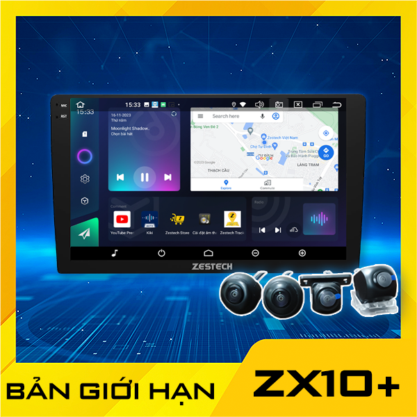MÀN HÌNH Ô TÔ ANDROID ZESTECH ZX10+ BẢN GIỚI HẠN CÓ CAMERA 360